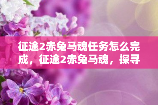 征途2赤兔马魂任务怎么完成，征途2赤兔马魂，探寻游戏中的传奇马魂