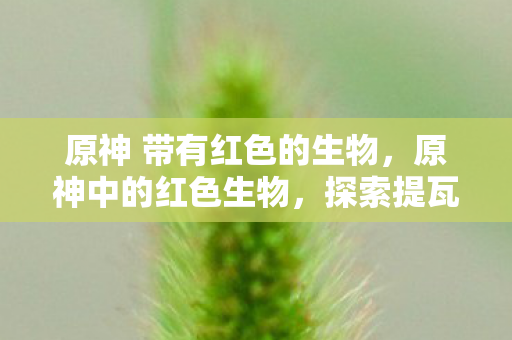 原神 带有红色的生物,原神中的红色生物,探索提瓦特世界的炽热生命 原神 带有红色的生物,原神中的红色生物,探索提瓦特世界的炽热生命
