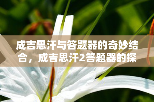 成吉思汗与答题器的奇妙结合，成吉思汗2答题器的探索之旅