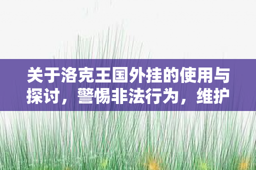 关于洛克王国外挂的使用与探讨,警惕非法行为,维护游戏公平环境 关于洛克王国外挂的使用与探讨,警惕非法行为,维护游戏公平环境