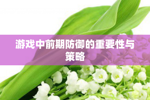 游戏中前期防御的重要性与策略 游戏中前期防御的重要性与策略