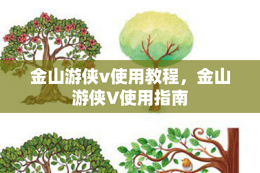 金山游侠v使用教程，金山游侠V使用指南