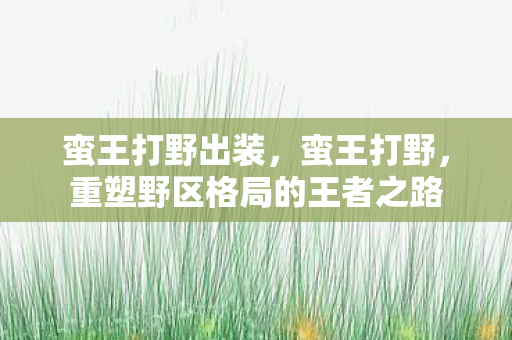 蛮王打野出装，蛮王打野，重塑野区格局的王者之路