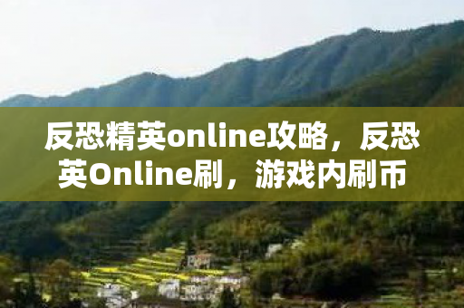 反恐精英online攻略，反恐英Online刷，游戏内刷币现象的深度剖析