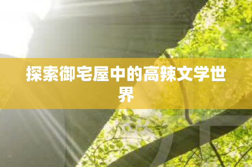 探索御宅屋中的高辣文学世界 探索御宅屋中的高辣文学世界