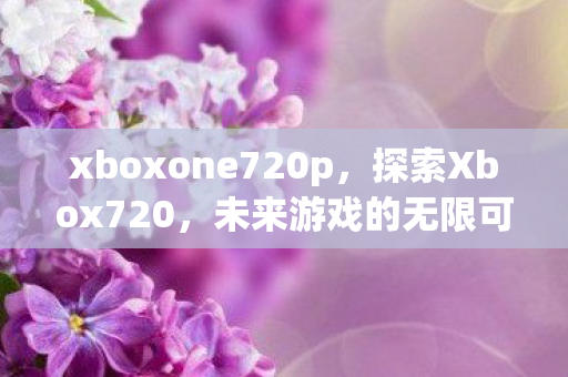 xboxone720p，探索Xbox720，未来游戏的无限可能