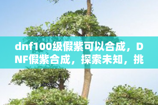 dnf100级假紫可以合成，DNF假紫合成，探索未知，挑战极限