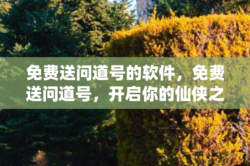 免费送问道号的软件，免费送问道号，开启你的仙侠之旅！