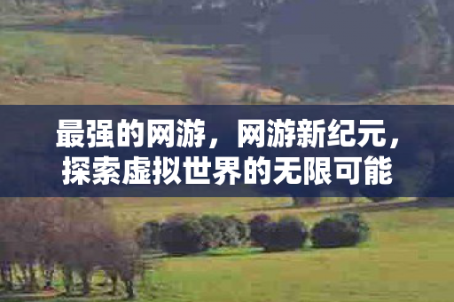 最强的网游，网游新纪元，探索虚拟世界的无限可能