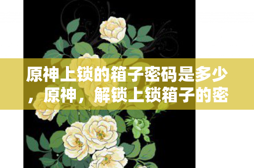 原神上锁的箱子密码是多少，原神，解锁上锁箱子的密码艺术