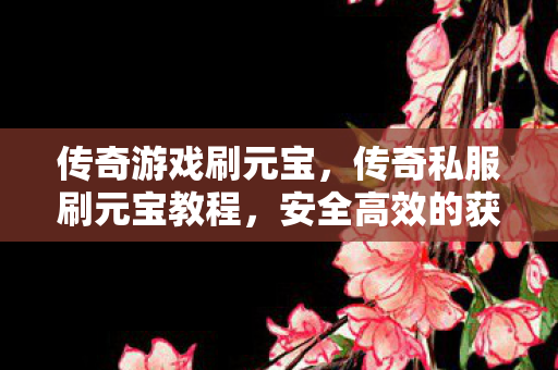 传奇游戏刷元宝，传奇私服刷元宝教程，安全高效的获取元宝方法