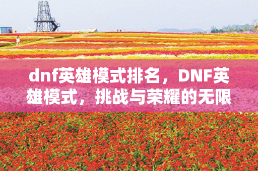 dnf英雄模式排名,DNF英雄模式,挑战与荣耀的无限循环 dnf英雄模式排名,DNF英雄模式,挑战与荣耀的无限循环