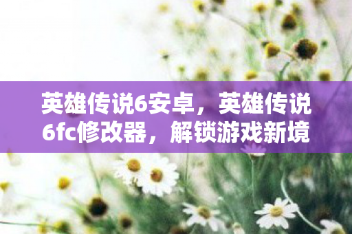 英雄传说6安卓,英雄传说6fc修改器,解锁游戏新境界的必备神器 英雄传说6安卓,英雄传说6fc修改器,解锁游戏新境界的必备神器