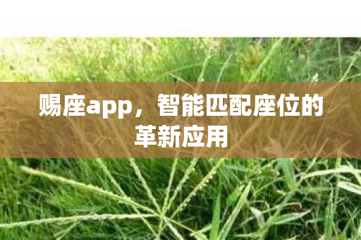 赐座app,智能匹配座位的革新应用 赐座app,智能匹配座位的革新应用