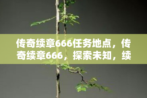 传奇续章666任务地点,传奇续章666,探索未知,续写传奇 传奇续章666任务地点,传奇续章666,探索未知,续写传奇