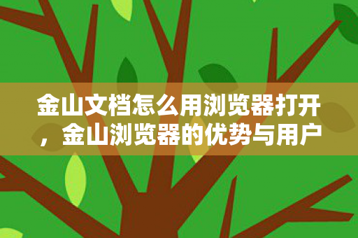 金山文档怎么用浏览器打开，金山浏览器的优势与用户体验