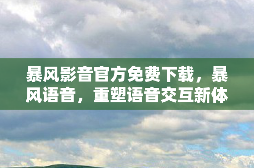 暴风影音官方免费下载，暴风语音，重塑语音交互新体验