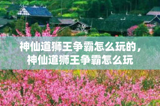 神仙道狮王争霸怎么玩的，神仙道狮王争霸怎么玩