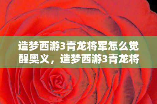 造梦西游3青龙将军怎么觉醒奥义,造梦西游3青龙将军,勇者的守护神 造梦西游3青龙将军怎么觉醒奥义,造梦西游3青龙将军,勇者的守护神