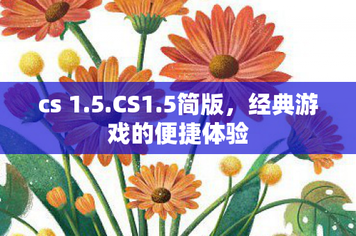 cs 1.5.CS1.5简版，经典游戏的便捷体验