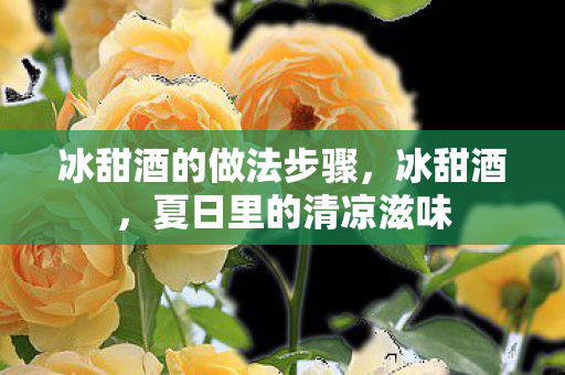 冰甜酒的做法步骤,冰甜酒,夏日里的清凉滋味 冰甜酒的做法步骤,冰甜酒,夏日里的清凉滋味