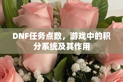 DNF任务点数,游戏中的积分系统及其作用 DNF任务点数,游戏中的积分系统及其作用