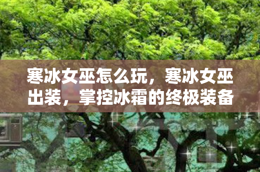 寒冰女巫怎么玩,寒冰女巫出装,掌控冰霜的终极装备指南 寒冰女巫怎么玩,寒冰女巫出装,掌控冰霜的终极装备指南
