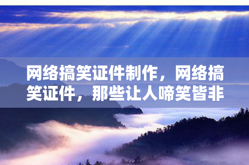 网络搞笑证件制作，网络搞笑证件，那些让人啼笑皆非的奇葩证明