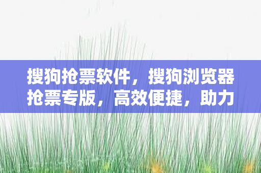 搜狗抢票软件,搜狗浏览器抢票专版,高效便捷,助力春运抢票 搜狗抢票软件,搜狗浏览器抢票专版,高效便捷,助力春运抢票