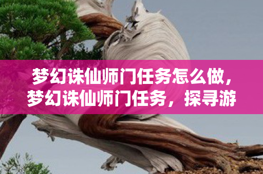 梦幻诛仙师门任务怎么做，梦幻诛仙师门任务，探寻游戏中的师徒情缘与奇妙冒险