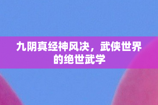 九阴真经神风决,武侠世界的绝世武学 九阴真经神风决,武侠世界的绝世武学