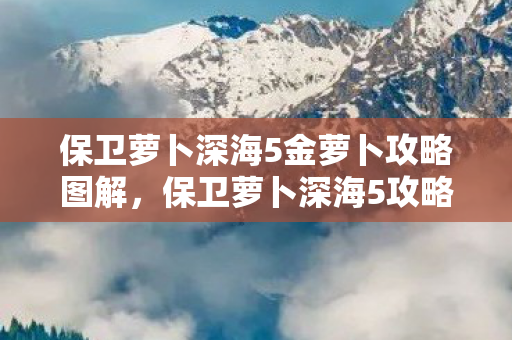 保卫萝卜深海5金萝卜攻略图解，保卫萝卜深海5攻略金萝卜布阵图