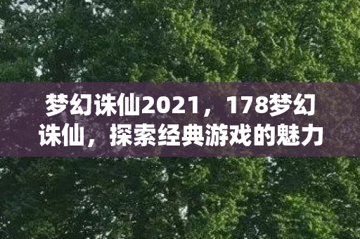 梦幻诛仙2021,178梦幻诛仙,探索经典游戏的魅力与未来 梦幻诛仙2021,178梦幻诛仙,探索经典游戏的魅力与未来