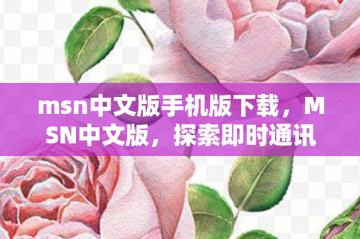 msn中文版手机版下载,MSN中文版,探索即时通讯的无限可能 msn中文版手机版下载,MSN中文版,探索即时通讯的无限可能