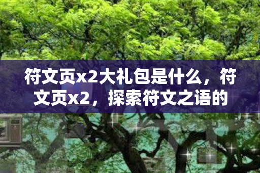 符文页x2大礼包是什么,符文页x2,探索符文之语的奥秘与游戏策略的深度剖析 符文页x2大礼包是什么,符文页x2,探索符文之语的奥秘与游戏策略的深度剖析