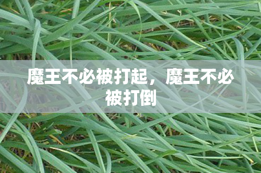 魔王不必被打起,魔王不必被打倒 魔王不必被打起,魔王不必被打倒