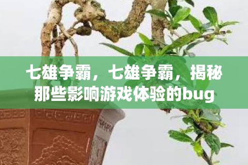 七雄争霸,七雄争霸,揭秘那些影响游戏体验的bug 七雄争霸,七雄争霸,揭秘那些影响游戏体验的bug