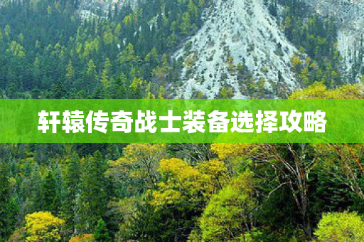 轩辕传奇战士装备选择攻略 轩辕传奇战士装备选择攻略