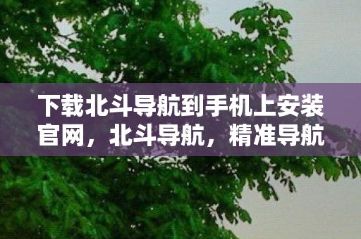 下载北斗导航到手机上安装官网，北斗导航，精准导航，便捷出行