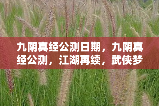 九阴真经公测日期,九阴真经公测,江湖再续,武侠梦再起 九阴真经公测日期,九阴真经公测,江湖再续,武侠梦再起