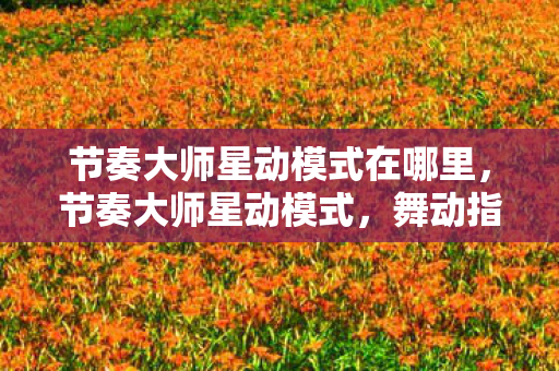 节奏大师星动模式在哪里，节奏大师星动模式，舞动指尖的旋律