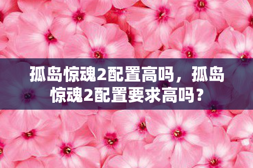 孤岛惊魂2配置高吗,孤岛惊魂2配置要求高吗? 孤岛惊魂2配置高吗,孤岛惊魂2配置要求高吗?
