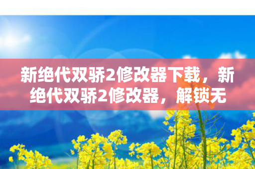 新绝代双骄2修改器下载,新绝代双骄2修改器,解锁无限可能的冒险之旅 新绝代双骄2修改器下载,新绝代双骄2修改器,解锁无限可能的冒险之旅