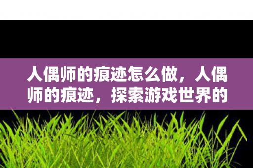 人偶师的痕迹怎么做,人偶师的痕迹,探索游戏世界的另一面 人偶师的痕迹怎么做,人偶师的痕迹,探索游戏世界的另一面