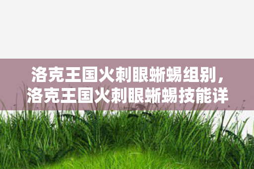 洛克王国火刺眼蜥蜴组别,洛克王国火刺眼蜥蜴技能详解 洛克王国火刺眼蜥蜴组别,洛克王国火刺眼蜥蜴技能详解