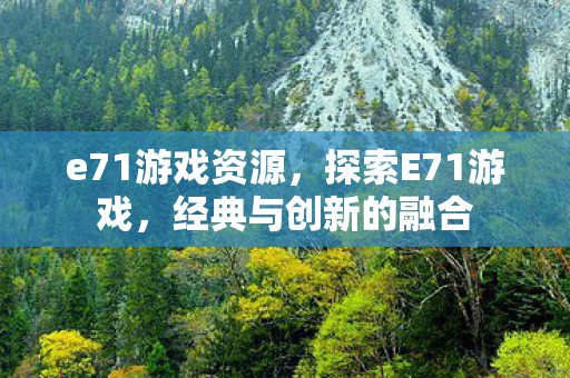 e71游戏资源,探索E71游戏,经典与创新的融合 e71游戏资源,探索E71游戏,经典与创新的融合