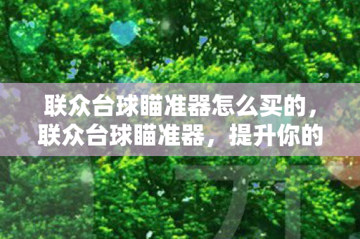 联众台球瞄准器怎么买的，联众台球瞄准器，提升你的台球技巧