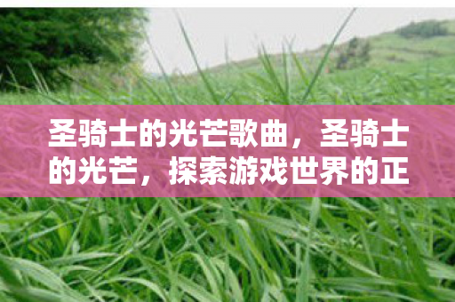 圣骑士的光芒歌曲,圣骑士的光芒,探索游戏世界的正义之旅 圣骑士的光芒歌曲,圣骑士的光芒,探索游戏世界的正义之旅