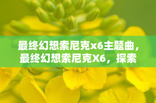 最终幻想索尼克x6主题曲,最终幻想索尼克X6,探索未知世界的奇幻冒险 最终幻想索尼克x6主题曲,最终幻想索尼克X6,探索未知世界的奇幻冒险