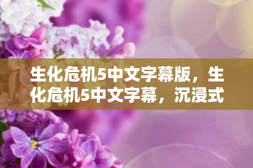 生化危机5中文字幕版,生化危机5中文字幕,沉浸式观影体验 生化危机5中文字幕版,生化危机5中文字幕,沉浸式观影体验
